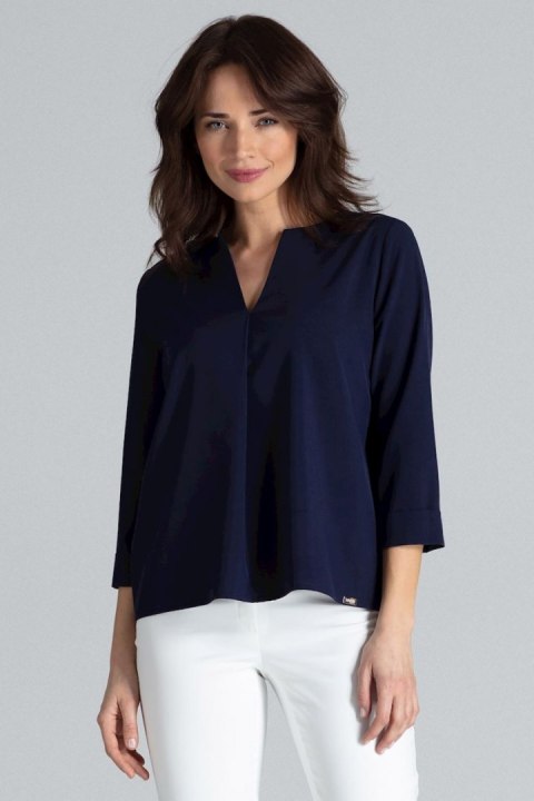 Bluzka Model L035 Navy - Lenitif Bluzka Model L035 Navy - Lenitif