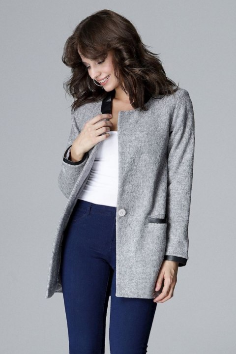 Kurtka Damska Model L009 Grey - Lenitif Kurtka Damska Model L009 Grey - Lenitif