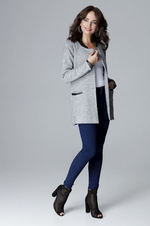 Kurtka Damska Model L009 Grey - Lenitif Kurtka Damska Model L009 Grey - Lenitif