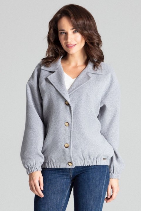 Kurtka Damska Model L075 Grey - Lenitif Kurtka Damska Model L075 Grey - Lenitif