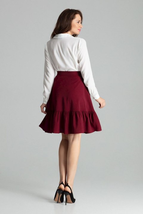 Spódnica Model L057 Bordo - Lenitif Spódnica Model L057 Bordo - Lenitif