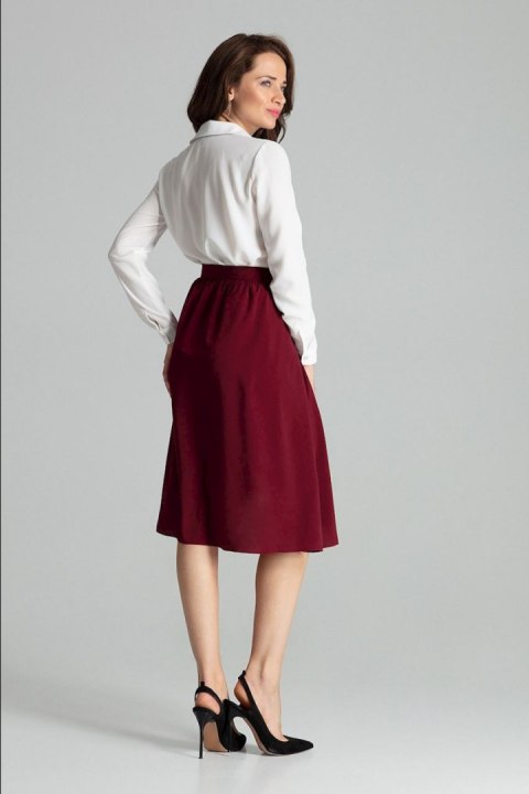 Spódnica Model L060 Bordo - Lenitif Spódnica Model L060 Bordo - Lenitif
