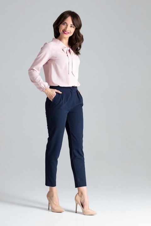 Spodnie Damskie Model L028 Navy - Lenitif Spodnie Damskie Model L028 Navy - Lenitif