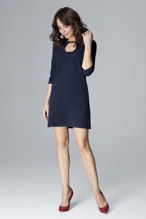 Sukienka Model L001 Navy - Lenitif Sukienka Model L001 Navy - Lenitif