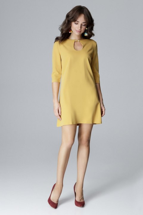 Sukienka Model L001 Yellow - Lenitif Sukienka Model L001 Yellow - Lenitif