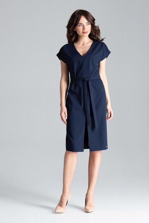 Sukienka Model L032 Navy - Lenitif Sukienka Model L032 Navy - Lenitif