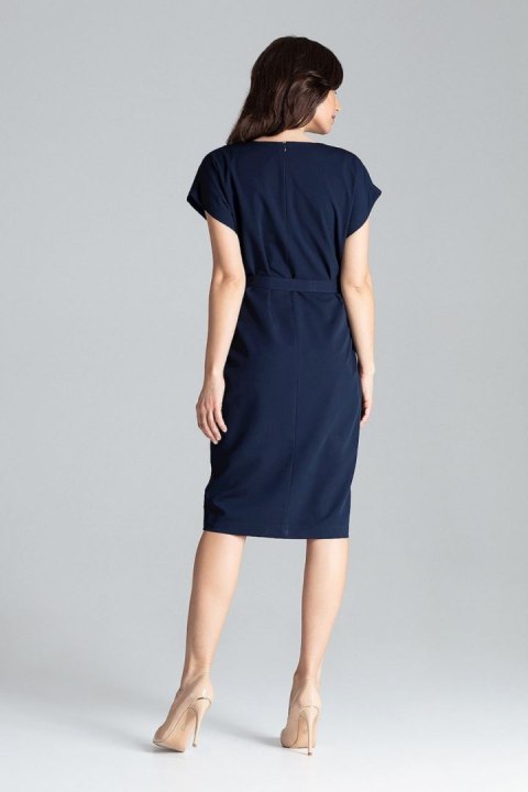 Sukienka Model L032 Navy - Lenitif Sukienka Model L032 Navy - Lenitif