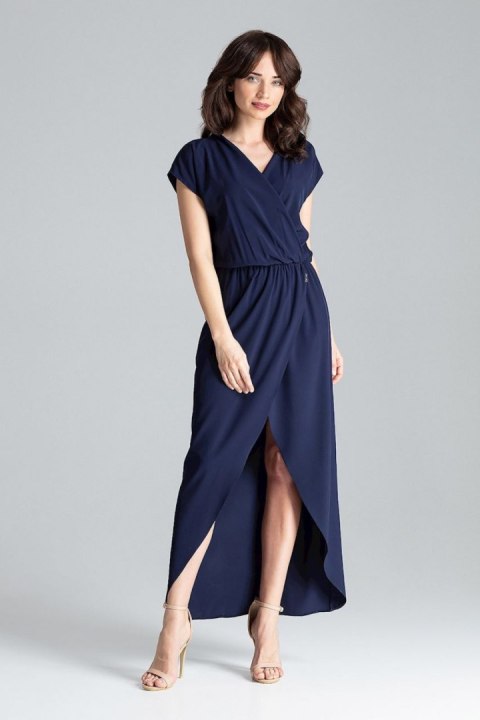 Sukienka Model L033 Navy - Lenitif Sukienka Model L033 Navy - Lenitif