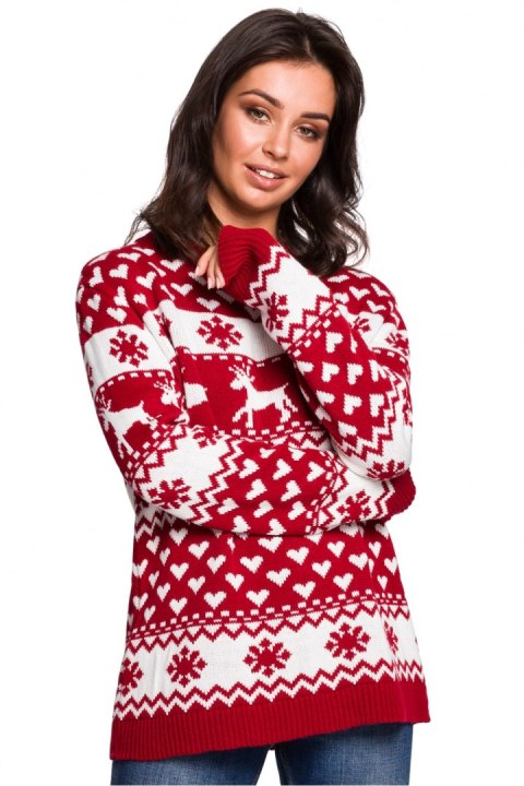 Sweter Damski Model BK039 Model 1 - BE Knit Sweter Damski Model BK039 Model 1 - BE Knit