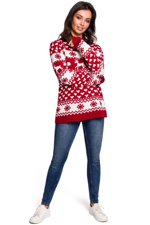 Sweter Damski Model BK039 Model 1 - BE Knit Sweter Damski Model BK039 Model 1 - BE Knit