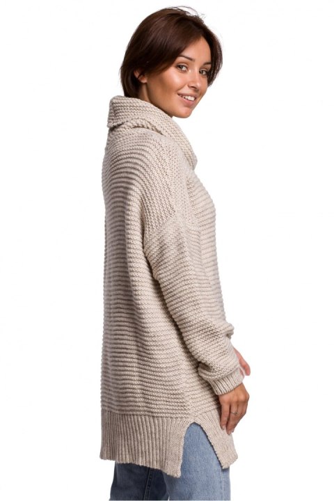 Sweter Damski Model BK047 Beige - BE Knit Sweter Damski Model BK047 Beige - BE Knit