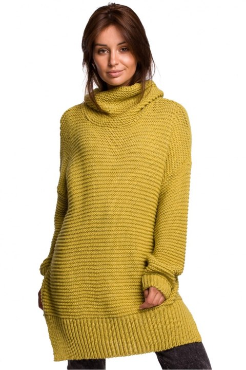 Sweter Damski Model BK047 Limonka - BE Knit Sweter Damski Model BK047 Limonka - BE Knit
