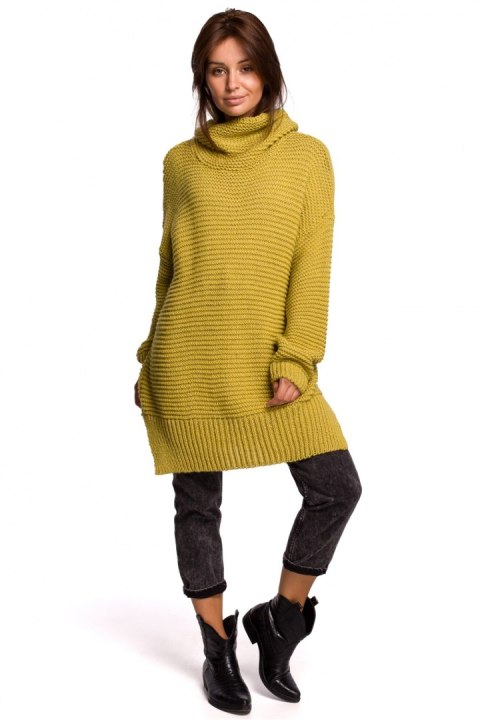 Sweter Damski Model BK047 Limonka - BE Knit Sweter Damski Model BK047 Limonka - BE Knit