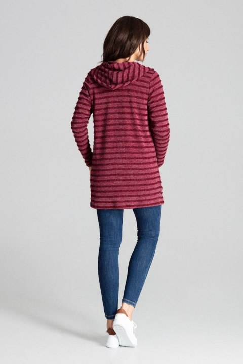 Sweter Kardigan Model L070 Bordo - Lenitif Sweter Kardigan Model L070 Bordo - Lenitif