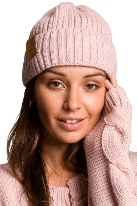 Czapka Damska Model BK059 Pink - BE Knit Czapka Damska Model BK059 Pink - BE Knit