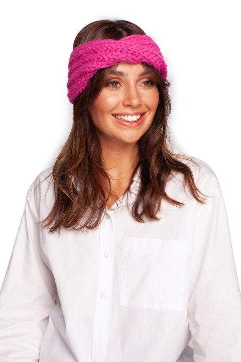 Opaska Model BK096 Pink - BE Knit Opaska Model BK096 Pink - BE Knit