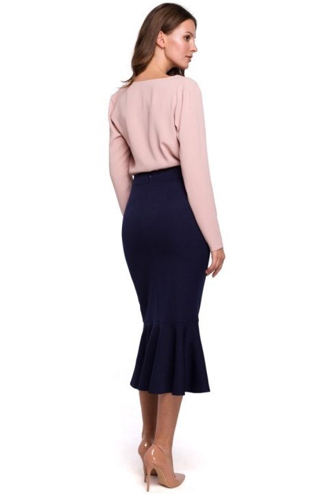 Spódnica Model K025 Atrament - Makover Spódnica Model K025 Atrament - Makover