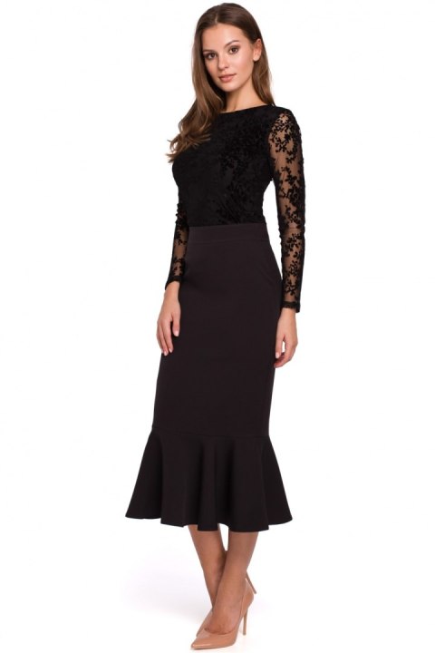 Spódnica Model K025 Black - Makover Spódnica Model K025 Black - Makover
