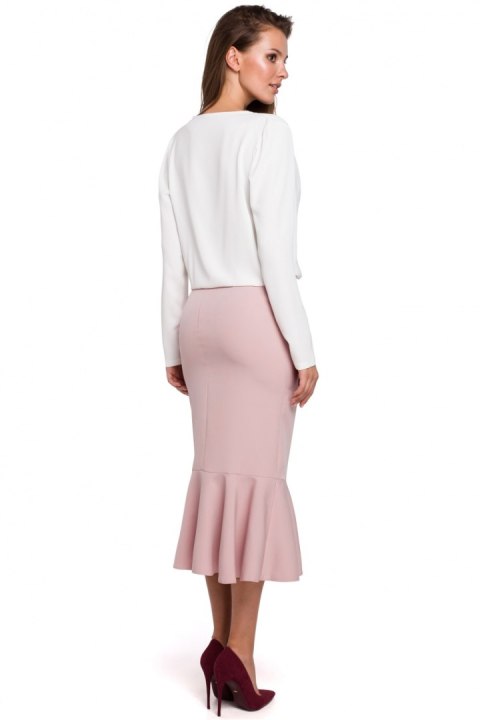 Spódnica Model K025 Dirty Pink - Makover Spódnica Model K025 Dirty Pink - Makover