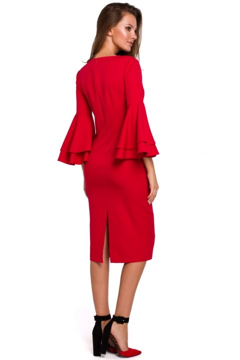 Sukienka Model K002 Red - Makover Sukienka Model K002 Red - Makover