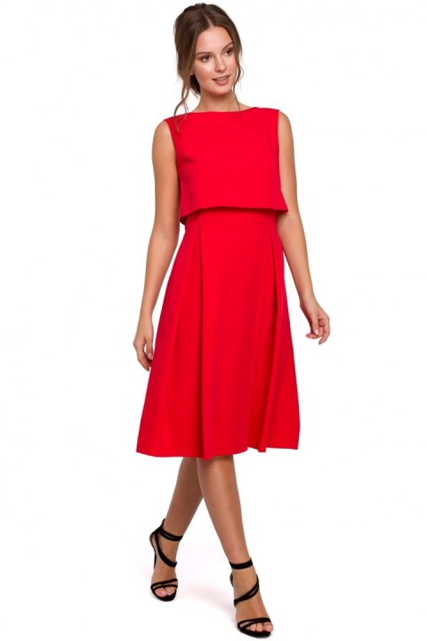 Sukienka Model K005 Red - Makover Sukienka Model K005 Red - Makover