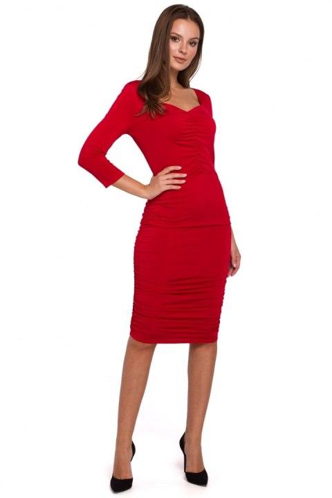 Sukienka Model K006 Red - Makover Sukienka Model K006 Red - Makover