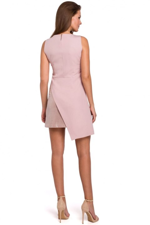 Sukienka Model K014 Dirty Pink - Makover Sukienka Model K014 Dirty Pink - Makover
