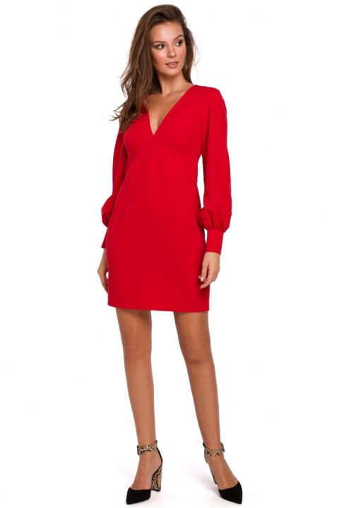 Sukienka Model K027 Red - Makover Sukienka Model K027 Red - Makover