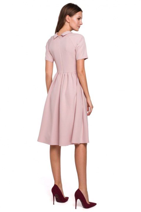 Sukienka Model K028 Dirty Pink - Makover Sukienka Model K028 Dirty Pink - Makover
