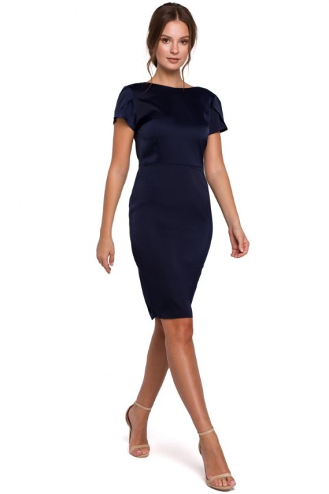 Sukienka Model K041 Navy - Makover Sukienka Model K041 Navy - Makover