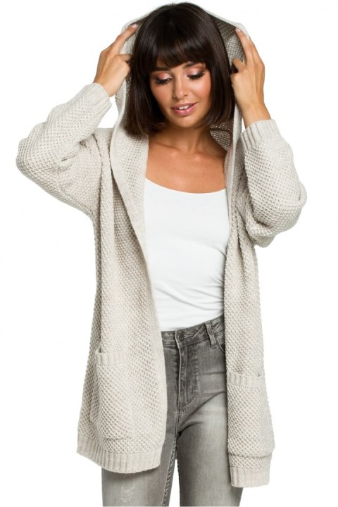 Sweter Damski Model BK002 Beige - BE Knit Sweter Damski Model BK002 Beige - BE Knit