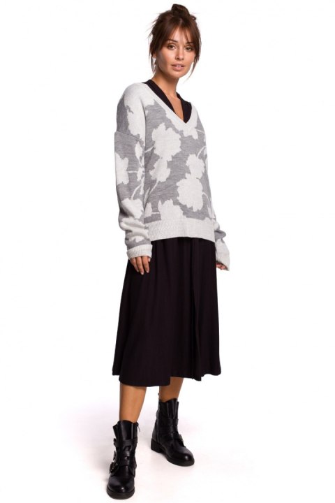Sweter Damski Model BK056 Model 1 - BE Knit Sweter Damski Model BK056 Model 1 - BE Knit
