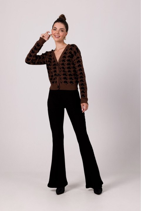 Sweter Damski Model BK104 Brown - BE Knit Sweter Damski Model BK104 Brown - BE Knit