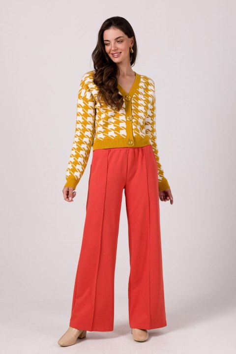 Sweter Damski Model BK104 Honey - BE Knit Sweter Damski Model BK104 Honey - BE Knit