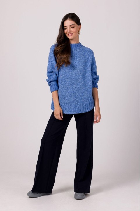 Sweter Damski Model BK105 Lazur - BE Knit Sweter Damski Model BK105 Lazur - BE Knit