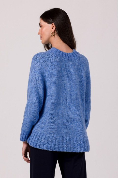 Sweter Damski Model BK105 Lazur - BE Knit Sweter Damski Model BK105 Lazur - BE Knit