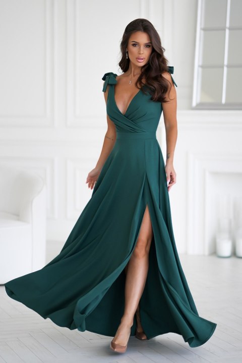 Sukienka Model 231-13 Bottle Green - Bicotone Sukienka Model 231-13 Bottle Green - Bicotone