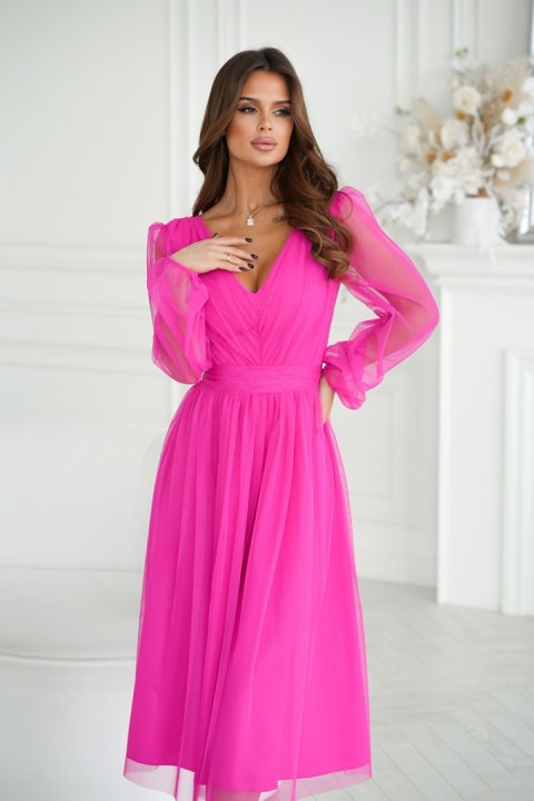 Sukienka Model 269-17 Pink Neon - Bicotone Sukienka Model 269-17 Pink Neon - Bicotone