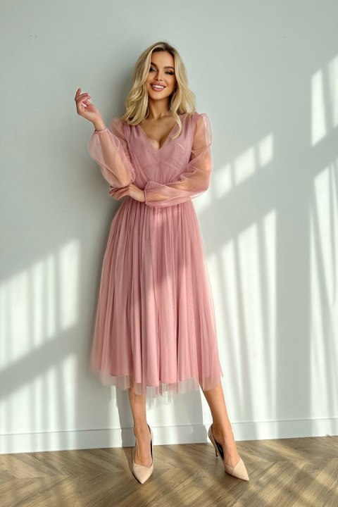 Sukienka Model 269-20 Dirty Pink - Bicotone Sukienka Model 269-20 Dirty Pink - Bicotone