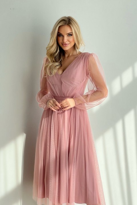 Sukienka Model 269-20 Dirty Pink - Bicotone Sukienka Model 269-20 Dirty Pink - Bicotone