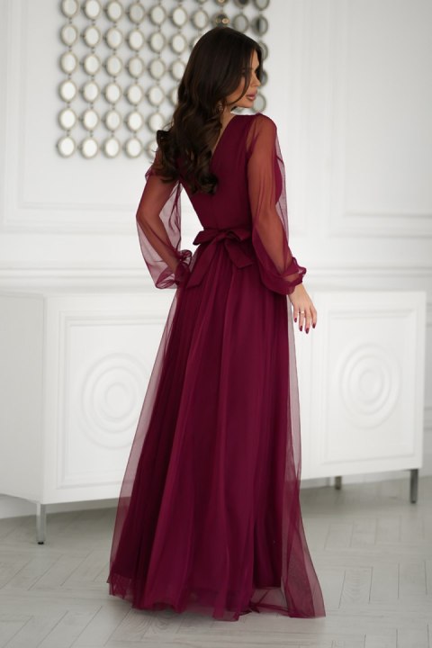 Sukienka Model 302-10 Bordo - Bicotone Sukienka Model 302-10 Bordo - Bicotone