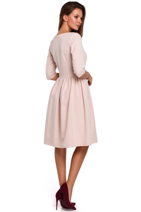 Sukienka Model K010 Beige - Makover Sukienka Model K010 Beige - Makover