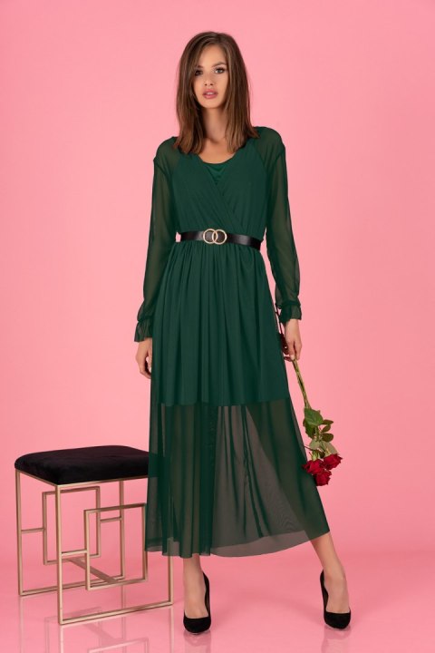 Sukienka Model Mariedam Dark Green - Merribel Sukienka Model Mariedam Dark Green - Merribel