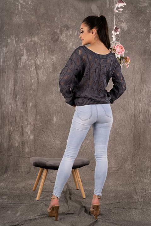 Sweter Damski Model Gloris Grafit - Merribel Sweter Damski Model Gloris Grafit - Merribel