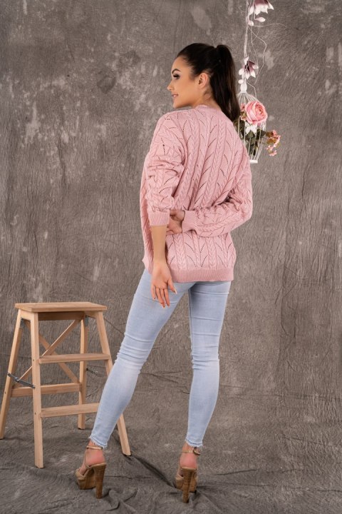 Sweter Damski Model Marynesta Powder Pink - Merribel Sweter Damski Model Marynesta Powder Pink - Merribel