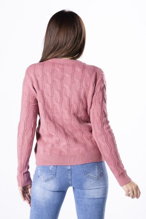 Sweter Damski Model Ramona M83049 Rose - Vittoria Ventini Sweter Damski Model Ramona M83049 Rose - Vittoria Ventini