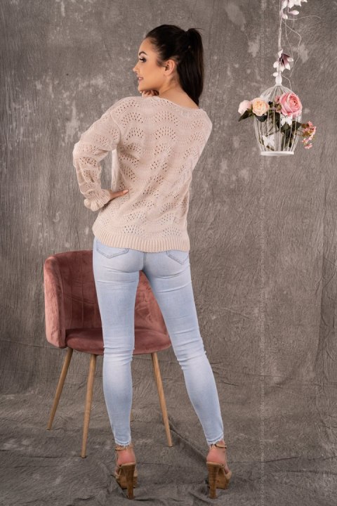 Sweter Damski Model Venigam Beige - Merribel Sweter Damski Model Venigam Beige - Merribel
