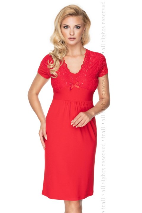 Koszulka nocna Koszula Nocna Model Gia Quenn Size Red - Irall Koszulka nocna Koszula Nocna Model Gia Quenn Size Red - Irall