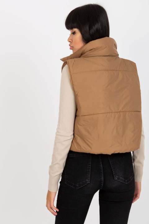 Kamizelka Model TW-KZ-BI-82230.19 Light Brown - Och Bella Kamizelka Model TW-KZ-BI-82230.19 Light Brown - Och Bella