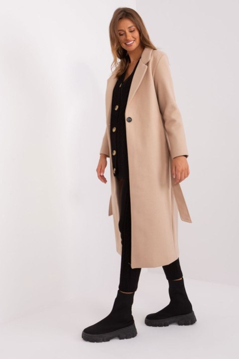 Płaszcz Damski Model TW-PL-BI-5312-1.31 Beige - Och Bella Płaszcz Damski Model TW-PL-BI-5312-1.31 Beige - Och Bella